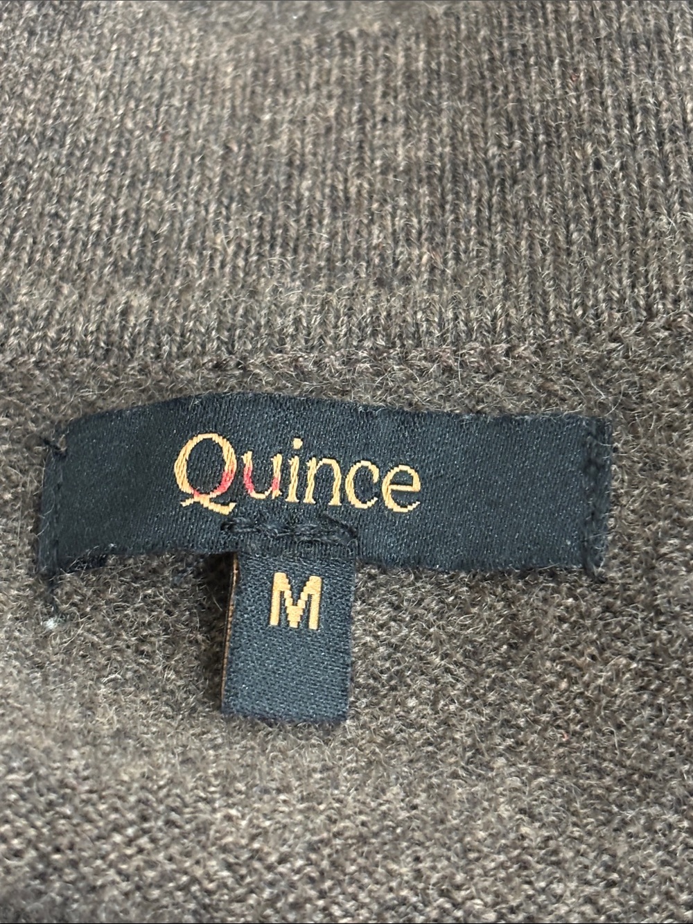 Quince Brown Mongolian Cashmere V-Neck Midi Sweater Dress Medium - Picture 14 of 16